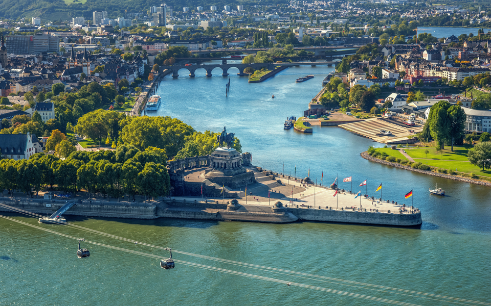 Koblenz - Blick auf das Deutsche Eck  - © Sina Ettmer - stock.adobe.com