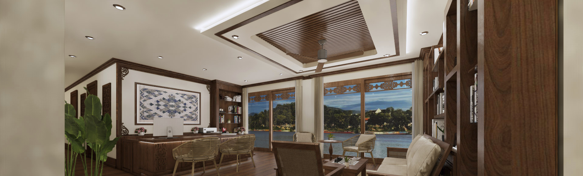 Réception und Bibliothek