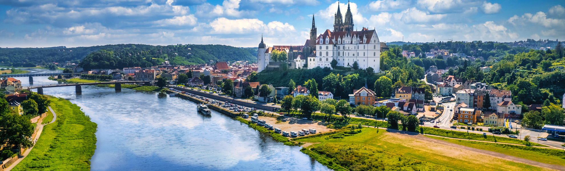 Blick über die Stadt Meißen an der Elbe in Sachsen - © Votimedia - stock.adobe.com