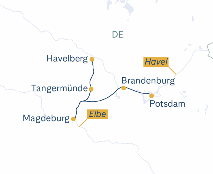 Routenplan: Thurgau Chopin Potsdam-Magdeburg-Potsdam
