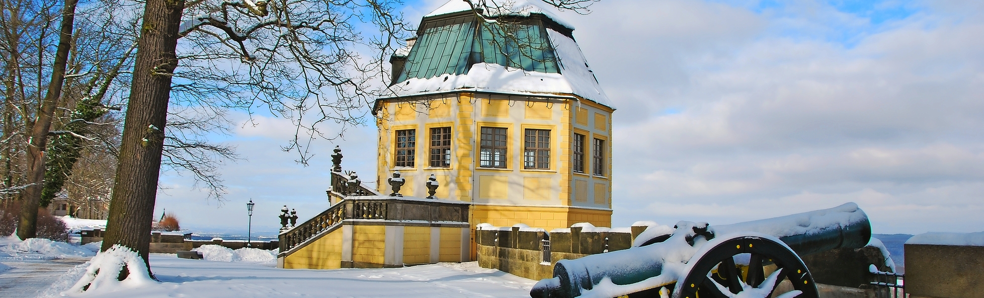 winterliche Festung Königstein im Elbsandsteingebirge, Deutschland - © Festung Königstein GmbH