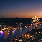Rhein in Flammen mit Blick vom 