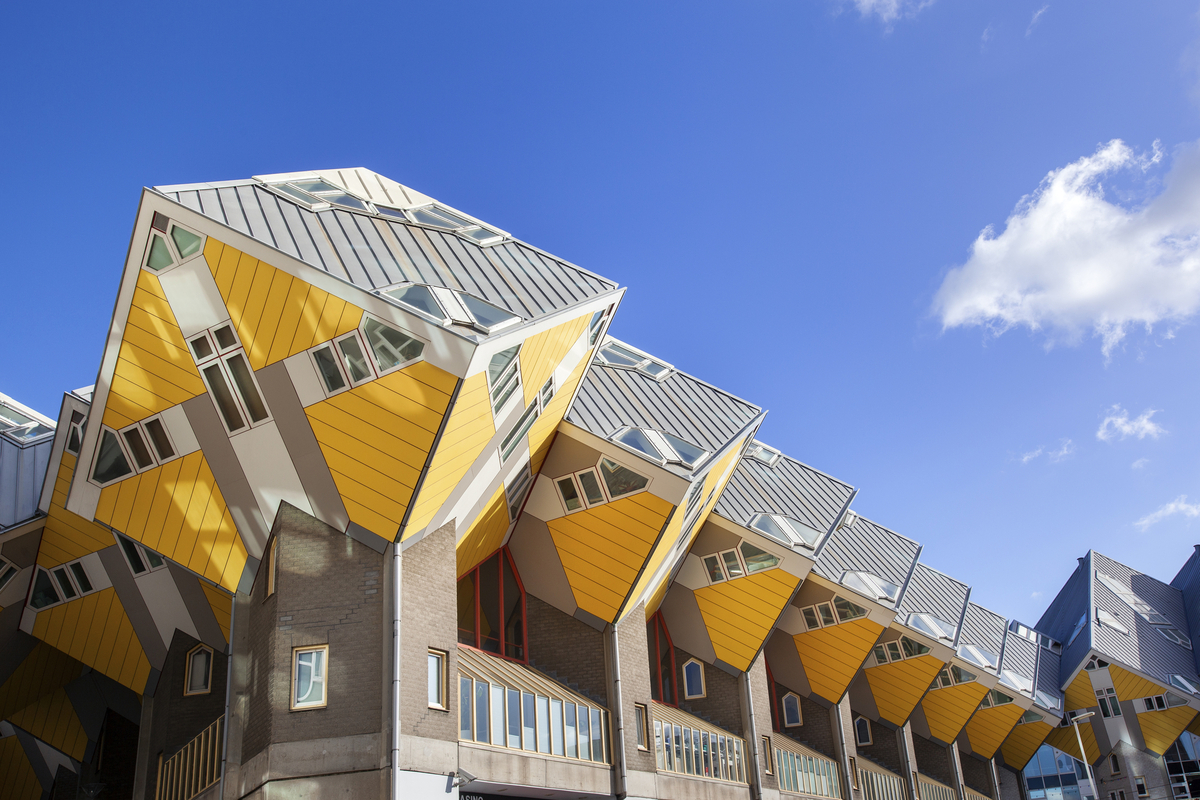 Gelbe Kubushäuser, Rotterdam - © Copyright: Peter de Kievith peter@fotografie.dk