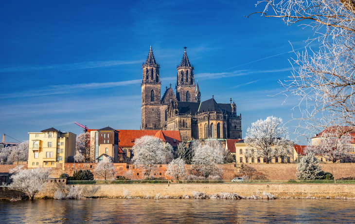 winterliches Magdeburg - © neurobite - stock.adobe.com