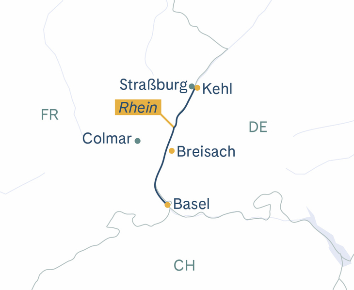 Routenplan EDEL Basel–Strasbourg–Colmar–Basel_DE 2027