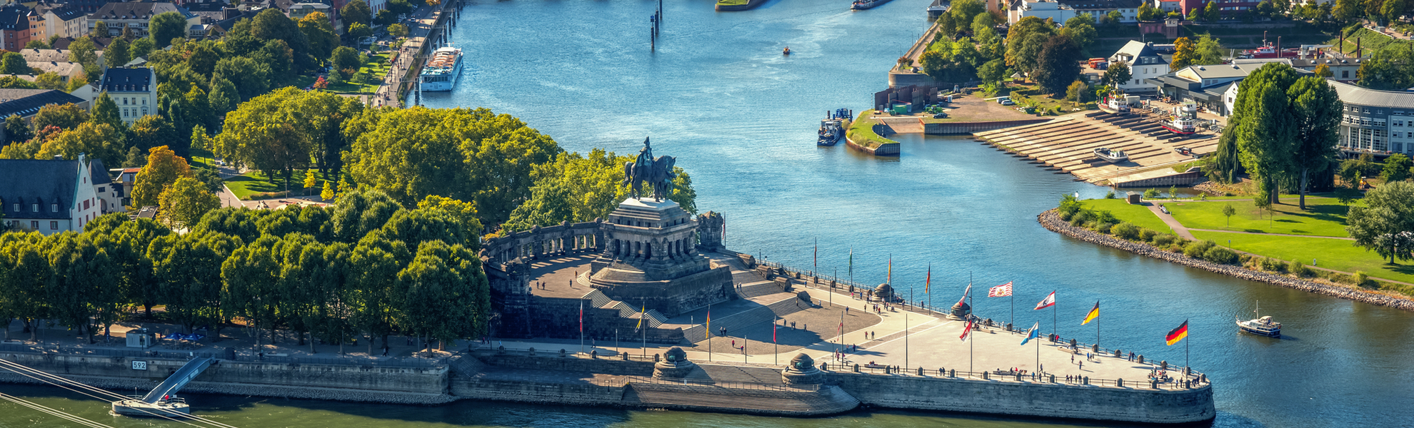 Koblenz - Blick auf das Deutsche Eck  - © Sina Ettmer - stock.adobe.com
