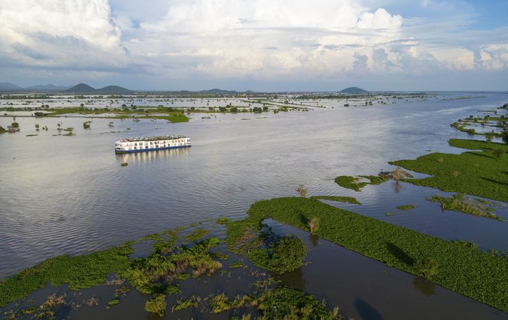 RV Mekong Discovery auf dem Tonle Sap See
