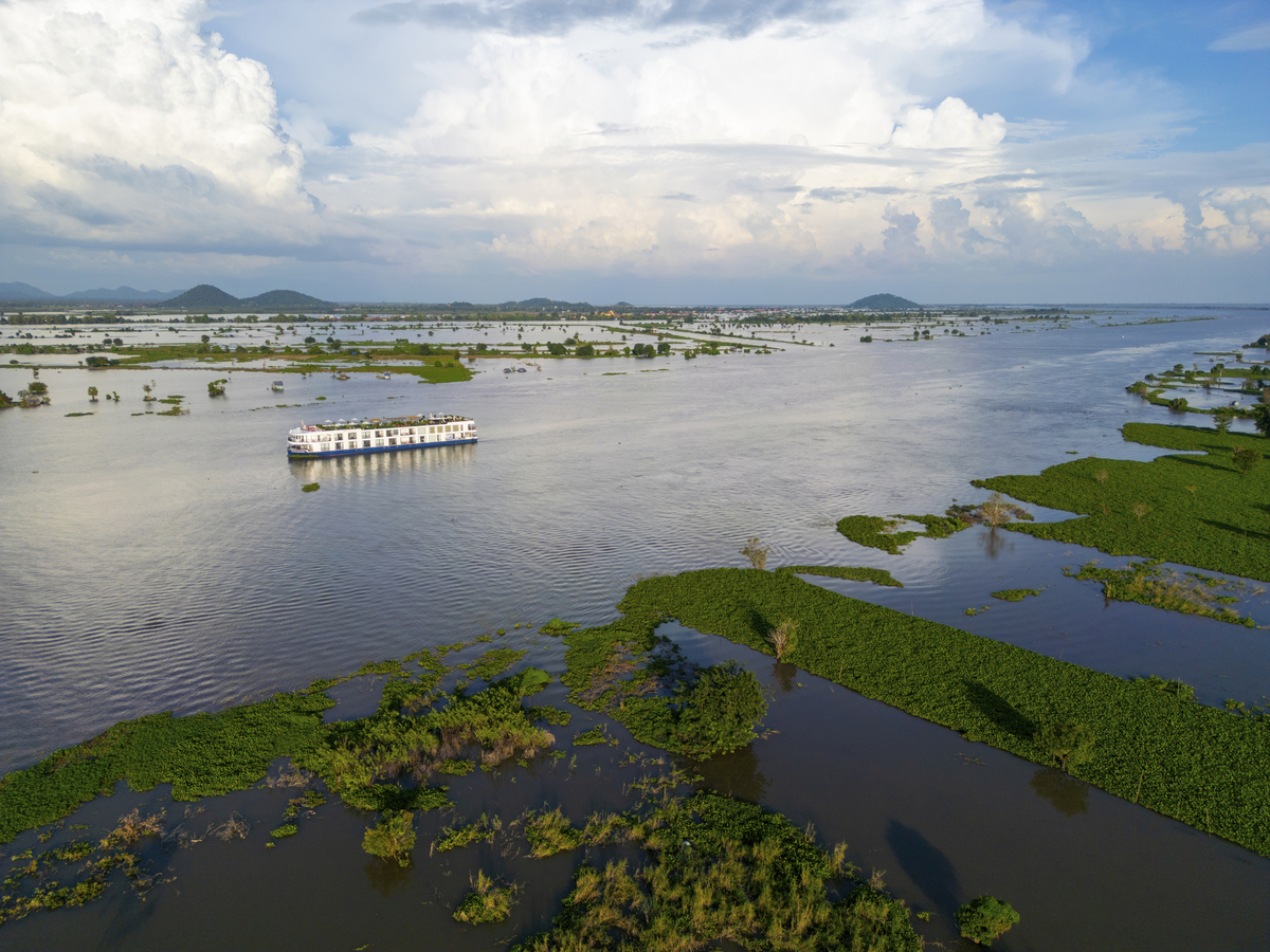 RV Mekong Discovery auf dem Tonle Sap See