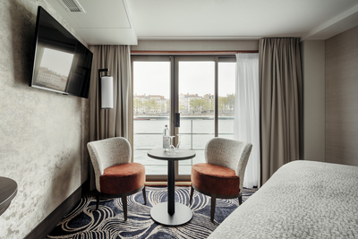 Kabine Junior Suite des Mitteldecks auf dem Flusskreuzfahrtschiff