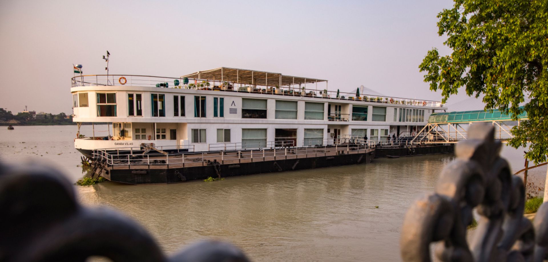 Thurgau Ganga Vilas an der Anlegestelle